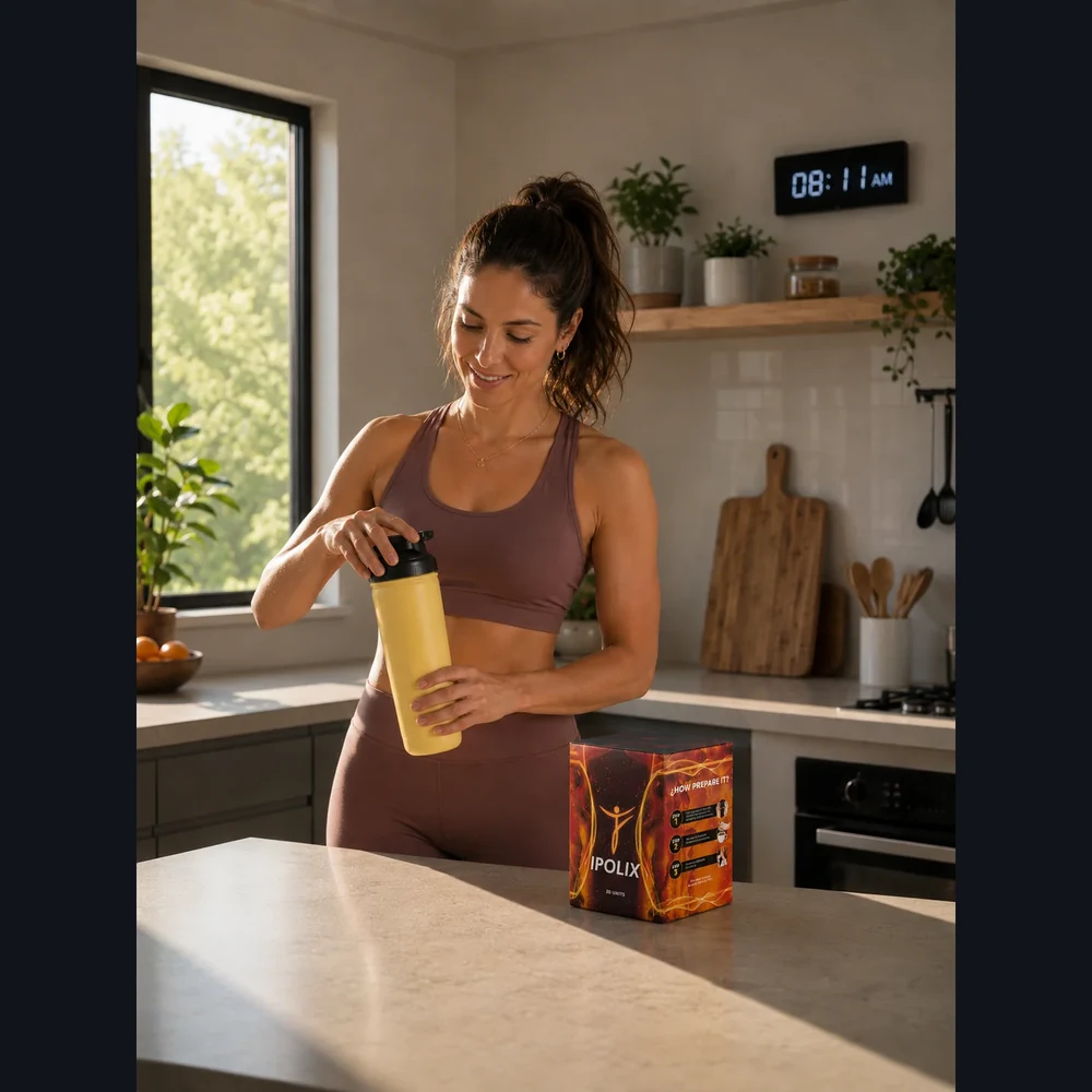 Vital Bridge IPOLIX — woman preparing natural energy tea in kitchen